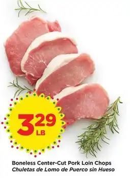 Food 4 Less Boneless Center-Cut Pork Loin Chops offer