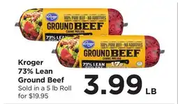 Food 4 Less Kroger 73% Lean Ground Beef offer