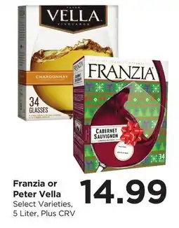 Food 4 Less Franzia or Peter Vella offer