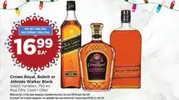 Food 4 Less Crown Royal, Bulleit or Johnnie Walker Black offer