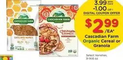 Ralphs Cascadian Farm Organic Cereal or Granola offer