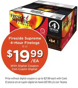 Ralphs Fireside Supreme 4-Hour Firelogs offer