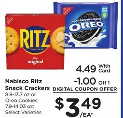 Ralphs Nabisco Ritz Snack Crackers offer