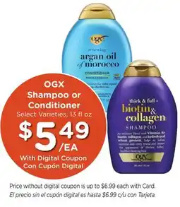 Ralphs OGX Shampoo or Conditioner offer