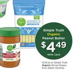 Ralphs Simple Truth Organic Peanut Butter offer