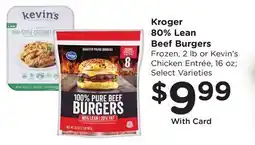 Ralphs Kroger 80% Lean Beef Burgers offer