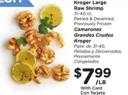 Ralphs Kroger Large Raw Shrimp offer