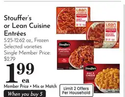 Pavilions Stouffer's or Lean Cuisine Entrées offer