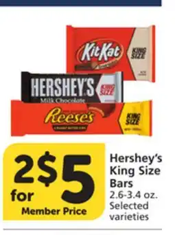 Pavilions Hershey's King Size Bars offer