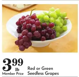 Pavilions Red or Green Seedless Grapes offer