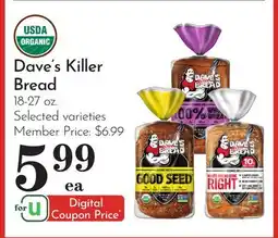 Pavilions Dave's Killer Bread offer
