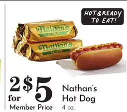 Pavilions Nathan's Hot Dog offer