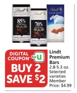 Albertsons Lindt Premium Bars offer