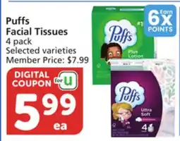 Albertsons Puffs Facial Tissues offer