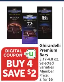 Albertsons Ghirardelli Premium Bars offer