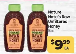 Tony’s Fresh Market Nature Nate's Raw Unfiltered Honey offer