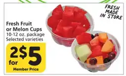 Albertsons Fresh Fruit or Melon Cups offer