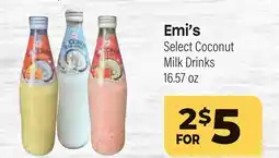 Tony’s Fresh Market Emi's Select Coconut Milk Drinks offer