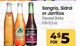 Tony’s Fresh Market Sangría, Sidral or Jarritos Flavored Drinks offer