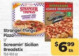 Tony’s Fresh Market Stranger Things Pizza 12 Screamin' Sicilian Breadstix offer