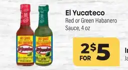 Tony’s Fresh Market El Yucateco Red or Green Habanero offer