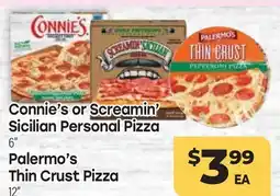 Tony’s Fresh Market Connie's or Screamin' Sicilian Personal Pizza 6 Palermo's Thin Crust Pizza 12 offer