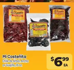 Tony’s Fresh Market Mi Costeñita Chile de Árbol, Ancho or Guajillo offer