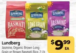 Tony’s Fresh Market Lundberg Jasmine, Organic Brown Long Grain or Brown Basmati Rice offer