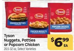 Tony’s Fresh Market Tyson Nuggets, Patties or Popcorn Chicken offer