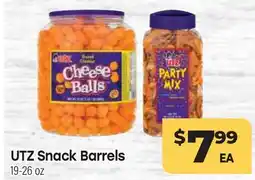 Tony’s Fresh Market UTZ Snack Barrels offer