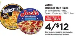 Food 4 Less Jack's Original Thin Pizza offer