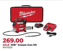 Runnings Milwaukee M18 Grease Gun Kit offer