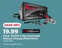 Runnings Schumacher 6V/12V Fully Automatic Battery Charger/Maintainer offer