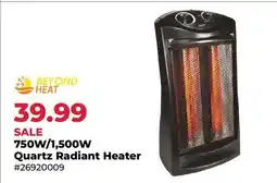 Runnings Beyond Heat 750W/1, 500W Quartz Radiant Heater offer