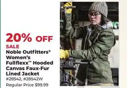 Runnings Noble Outfitters Women's Fullflexx Hooded Canvas Faux-Fur Lined Jacket offer