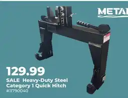 Runnings Metaltron Heavy-Duty Steel Category 1 Quick Hitch offer