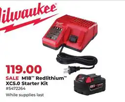 Runnings Milwaukee M18 Redlithium XC5.0 Starter Kit offer