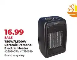 Runnings 750W/1, 500W Ceramic Personal Electric Heater offer