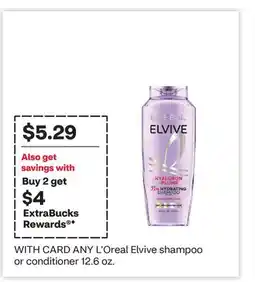 CVS ANY L'Oreal Elvive shampoo or conditioner offer