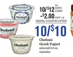 Mariano's Chobani Greek Yogurt offer