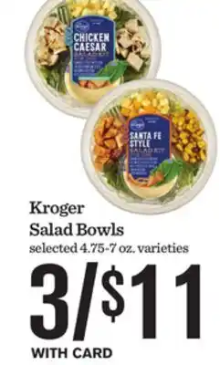 Mariano's Kroger Salad Bowls offer