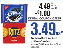 Mariano's Nabisco Ritz Crackers or Oreo Cookies offer