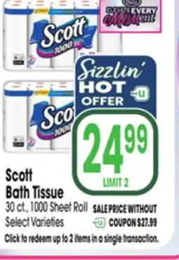 Jewel-Osco Scott Bath Tissue offer
