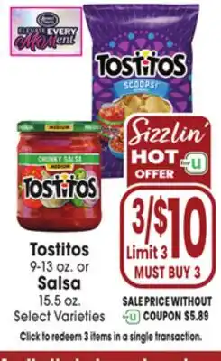 Jewel-Osco Tostitos 9-13 oz. or Salsa 15.5 oz offer