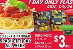 Jewel-Osco Rana Pasta 8-10 oz., or Sauce 7-15 oz offer
