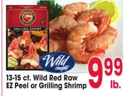 Jewel-Osco 13-15 ct. Wild Red Raw EZ Peel or Grilling Shrimp offer
