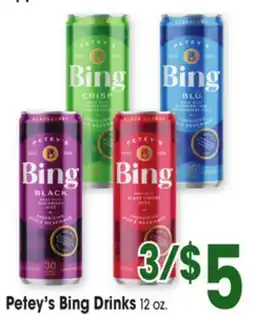 Jewel-Osco Petey's Bing Drinks offer