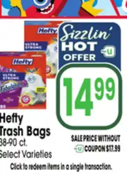 Jewel-Osco Hefty Trash Bags offer