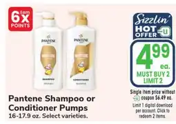 Jewel-Osco Pantene Shampoo or Conditioner Pumps offer