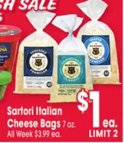 Jewel-Osco Sartori Italian Cheese Bags offer